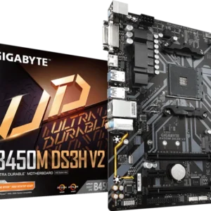 Gigabyte B450m DS3H V2 Ultra Durable Motherboard with Digital VRM Solution
