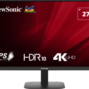 VIEWSONIC MULTITASKING LED 27” VA2708-4K-MHD (4ms, 60Hz, IPS Panel, 4K (3840 x 2160), View mode, Eco mode, Blue light Filter, Flicker free, Surface: Anti-Glare, Eye PROTECH, Speaker: 2W x 2 (Adjustments: Tilt), (HDMI 2.0 x 2 & Display Port) & Vesa wall Mount).