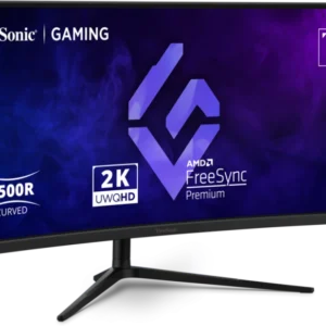 VIEWSONIC OMNI CURVED ERGONOMIC PANORAMIC GAMIING LED 34" VX3418C-2K (1ms MPRT, 180Hz, VA Panel, UWQHD (3440 x 1440), AMD Free Sync, HDR 10, Compatible across PlayStation 5 & Xbox Series X/S, sRGB, Eye ProTech, Low Blue light, Speaker: 5W x 2, Curvature:1500R, (Adjustments: Height, Swivel & Tilt) (Display port x 2 x HDMI 2.0 x 2) & Vesa Mount)