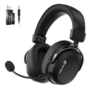 Attack Shark L30Pro Wireless Gaming Headset with 2.4Ghz/BT/Wired, Long Battery Life with Detachable Microphone 7.1 Surround Sound Ultra-Low Latency for PC/PS5/Xbox/Switch/Mobile (Black)