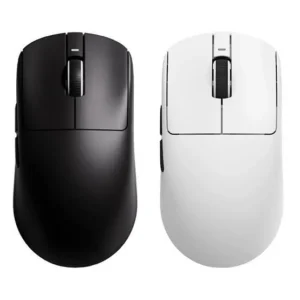 VXE Dragonfly R1 Pro black white wireless gaming mouse with ergonomic design