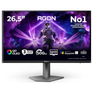 AOC Agon Pro AG276QKD2 26.5 inch QD-OLED 500Hz 2K Gaming Monitor front view