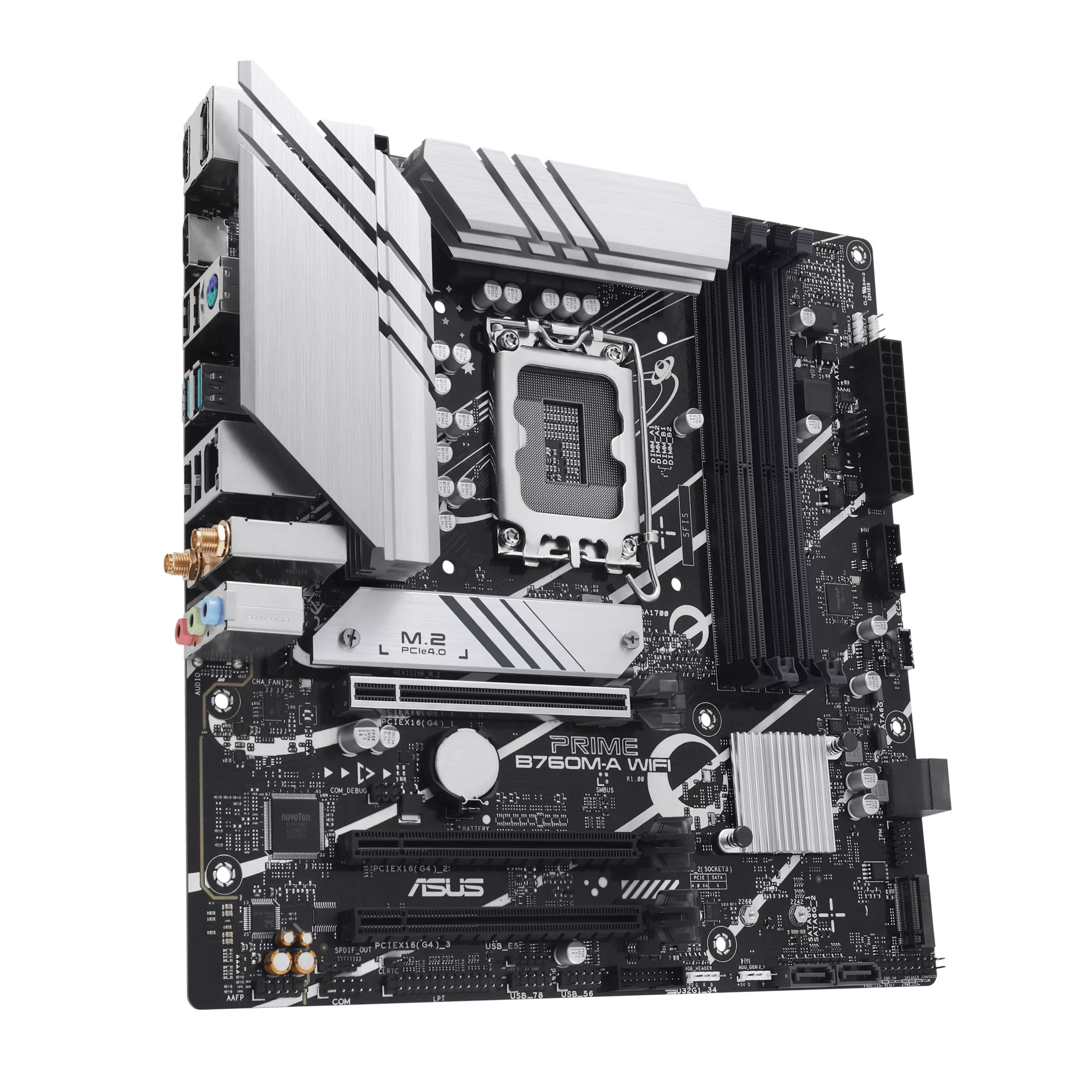 ASUS PRIME B760M-A WIFI mATX Motherboard, Intel B760 LGA 1700, DDR5, Wi-Fi 6 (Black) - Image 4