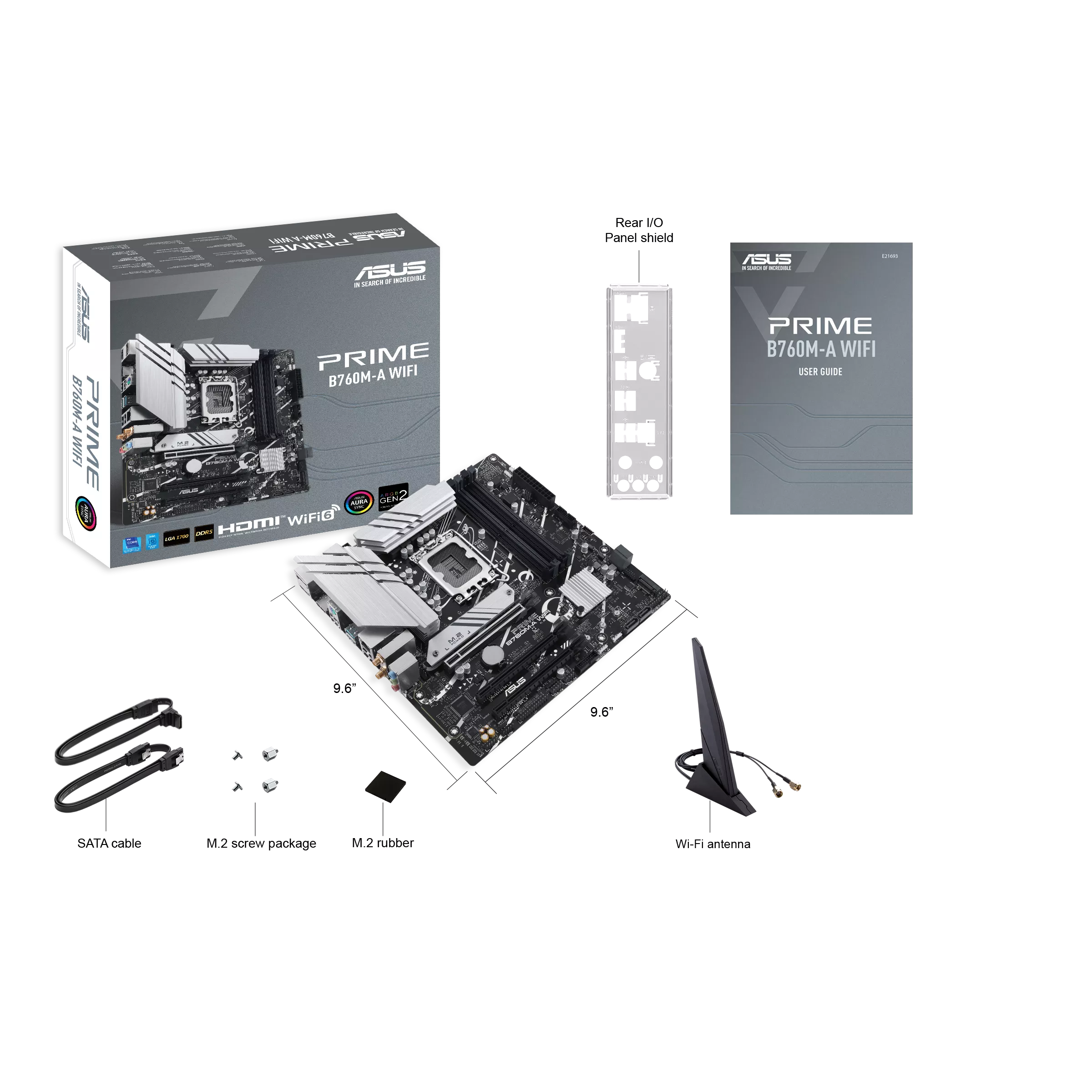 ASUS PRIME B760M-A WIFI mATX Motherboard, Intel B760 LGA 1700, DDR5, Wi-Fi 6 (Black) - Image 7